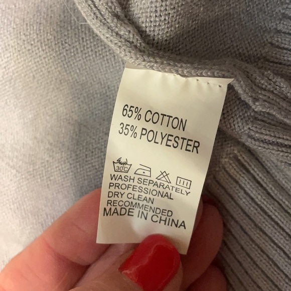 women’s long sleeve soft knit cardigan color block Ribbed hem cuffs. Relax fit M - Picture 5 of 5